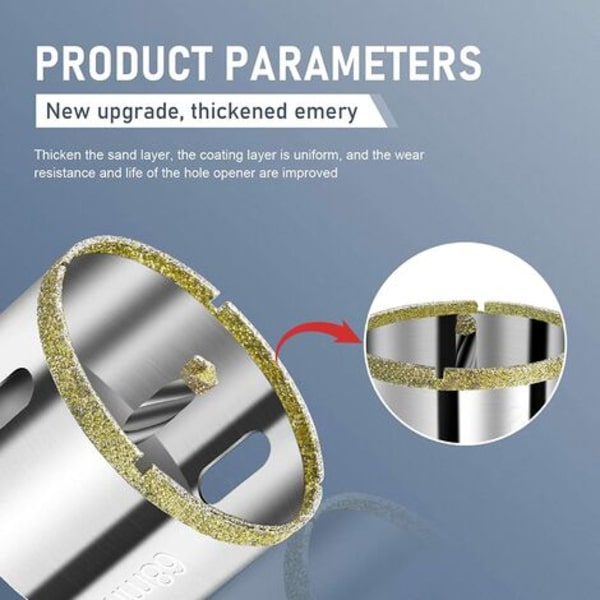 68 mm diamantborrkrona, diamantborr med centreringsguide
