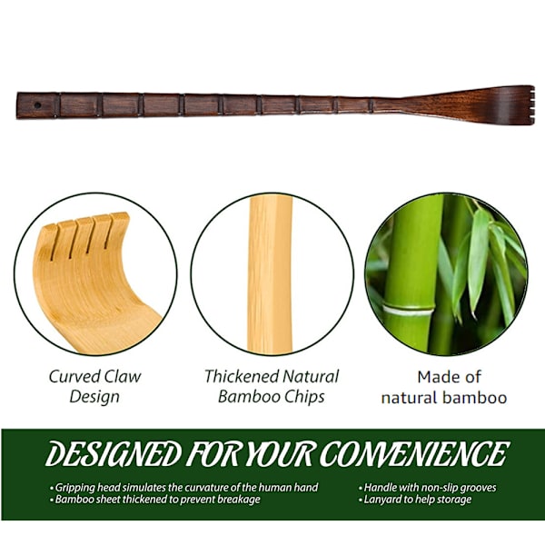 Självterapeutisk Back Scratcher, Wood Back Scratcher Massager, Style 3