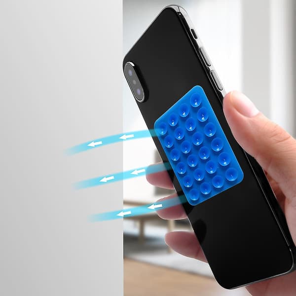6-pack Silicone Suction Phone Case Adhesive Mount, Compatible with iPhone & Android Cell Phone Cases, Hands-Free Mobile Accessory Holder Fidget Toy