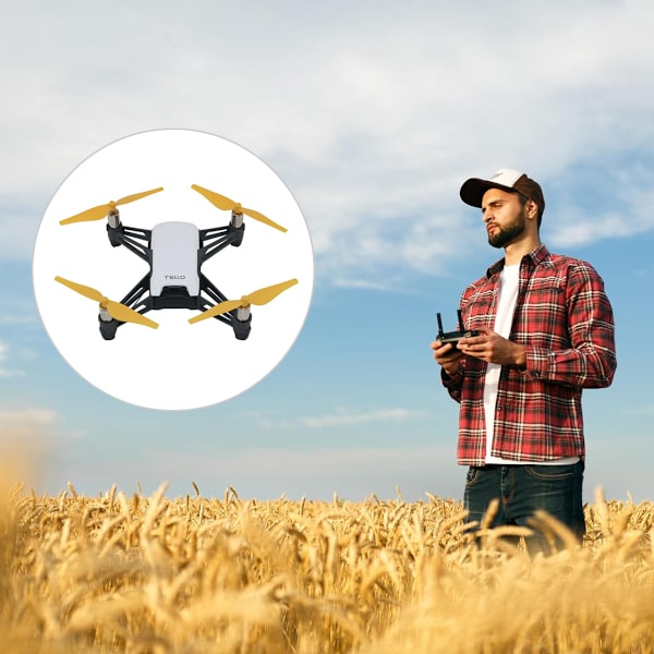 4-färgade propellrar Färgade rekvisita Blad för Tello EDU Drone (Röd/Vit/Svart/Gul)