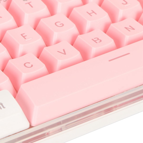 60% kablet spilltastatur RGB Mini-tastatur Imitert mekanisk teknikk Kompakt 61-tasters tastatur for Gamer Skriver Hvit Rosa