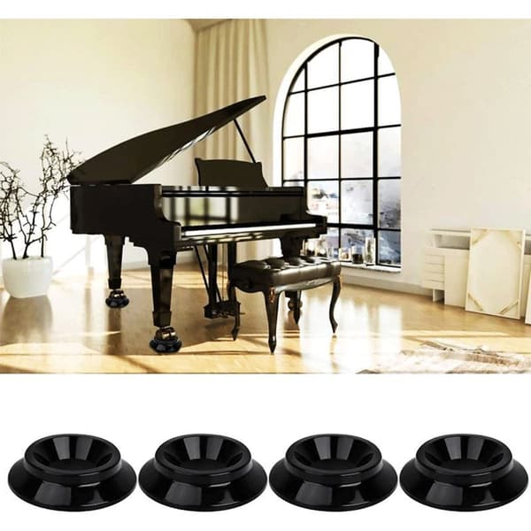 Sett med 4 sklisikre puter for pianohjul