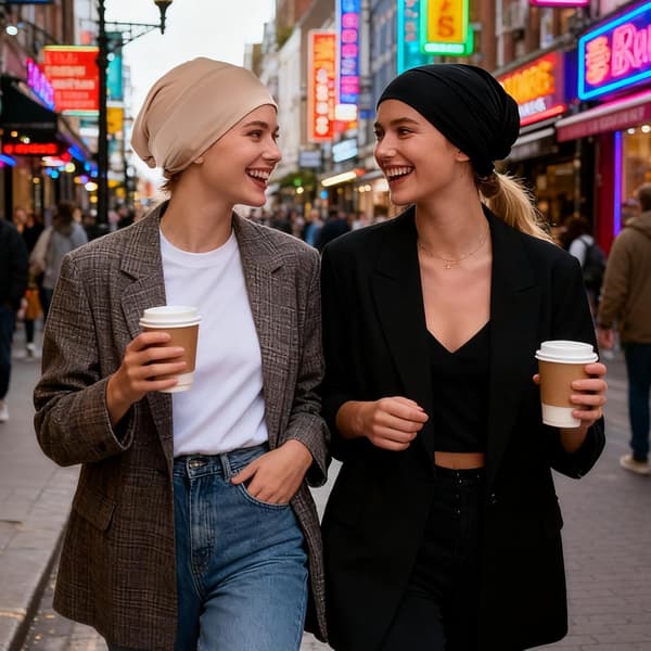 3 stk Hijab Undercap Non til kvinder Sort, Hvid