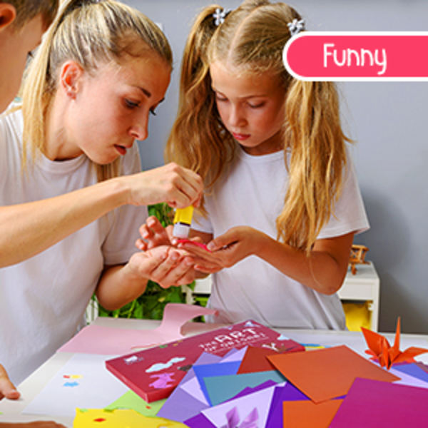 Origamipappersats, 3-pack/300 ark dubbelsidigt origamipapper, för