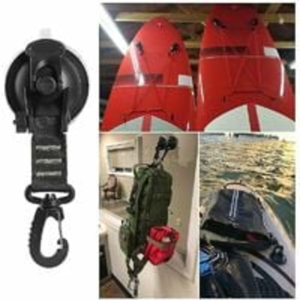 4 st sugkoppsförankringskrokar för utomhuscampingpresenningar som bilsido markiser presenningar för pooltält Universal Tie Down Hooks Orange