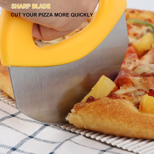 Premium Pizza Cutter Food Chopper - Super Sharp Blade ruostumaton