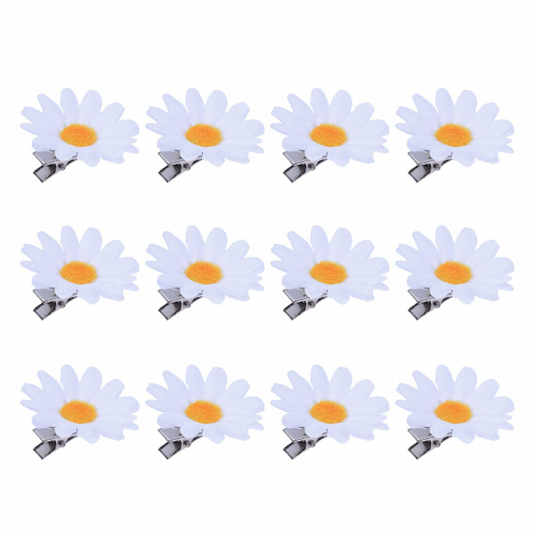 12 stk Daisy hårklips Blomster Hårspenner Hårnåler Bryllup