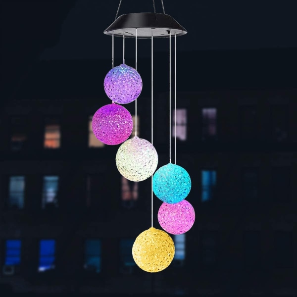 Wind Chime Solar Lights LED Wind Chimes för utomhusbruk med 7 C