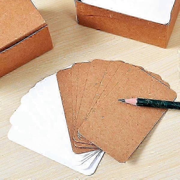 100 stk. blanke spillekort, hardt pappkort, DIY postkort, melding miao7_siasd[TT] white