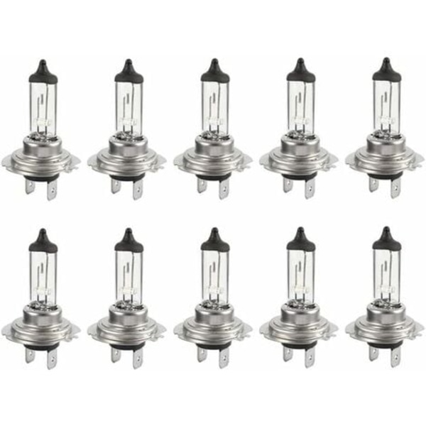 Halogenpærer - 10 stk. 12V H7 55W LED-halogenpærer, langtidsholdbare varmhvide pærer til bilers fjernlys/nærlys