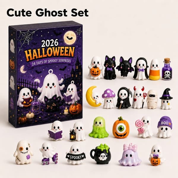 Halloween Overraskelses Nedtællingssæt 2026 - Halloween Julekalender Model D
