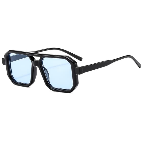 Personlige retro aviator solbriller med dobbeltbro til kvinder og mænd, stilrene og sofistikerede. Translucent gray frame with b