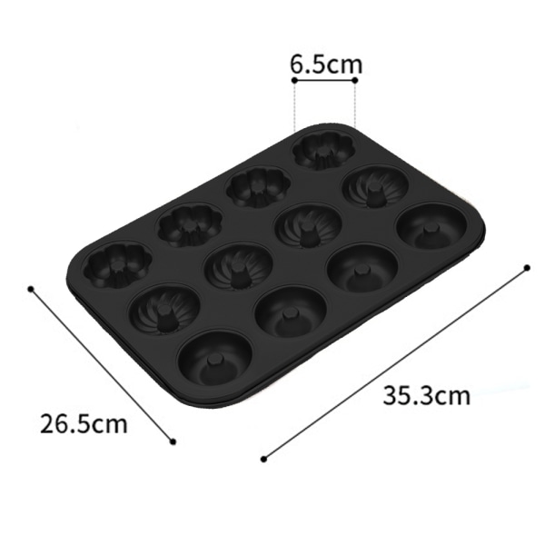 Donutform kakeform, non-stick ring doughnut bakeware for ovn