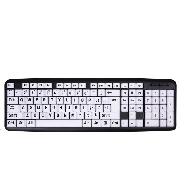 Stort print tastatur Kablet tastatur med stort bogstav
