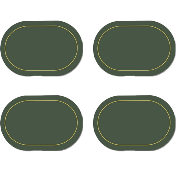 Placestabletter i konstläder Set med 4 - dubbelsidig färg Oval