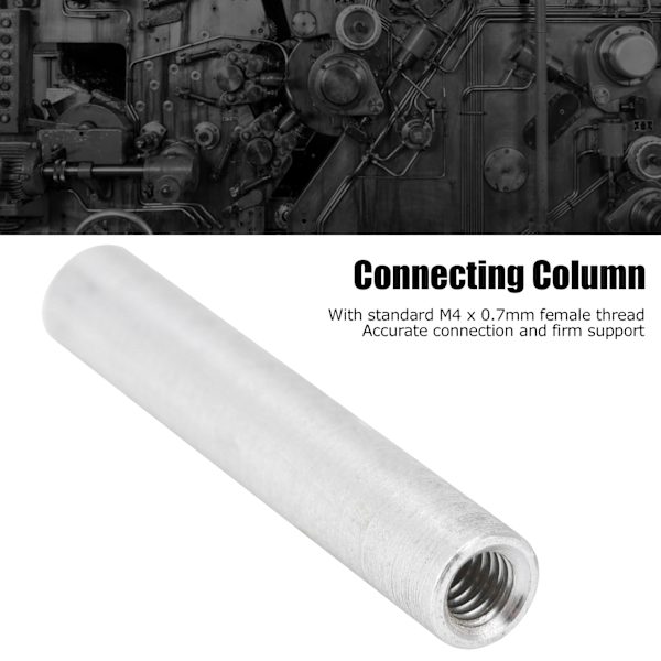 10 st Runda Distanshållare Aluminiumlegering Hontråd Intervallanslutande Kolonn Kit M4x0.7mm Lång 46mm