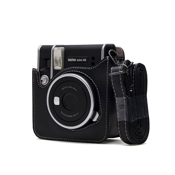 Fujifilm Instax Mini 40 -kameran välitön kamerasuojus, PU-nahkainen matkakamerasuojus, kompakti puhelinkotelo irrotettavalla olkahihnalla