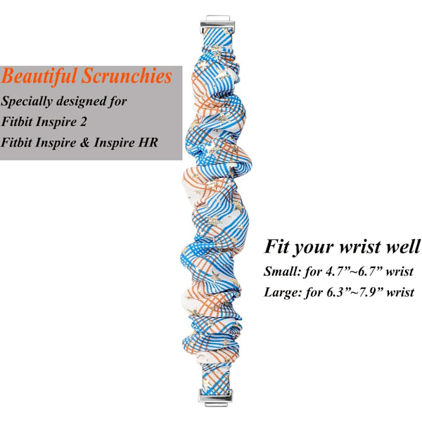 Scrunchies yhteensopivat Fitbit Inspire 2 -rannekkeiden/Inspire HR -rannekkeen kanssa