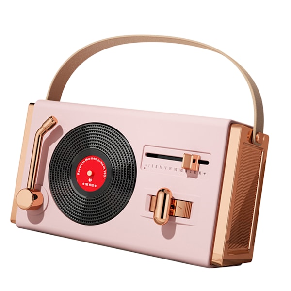 Rosa utomhus Bluetooth-högtalare bärbar dekorativ hög ljudkvalitet USB-minnen stöd retro Bluetooth-högtalare för vardagsrumskontor