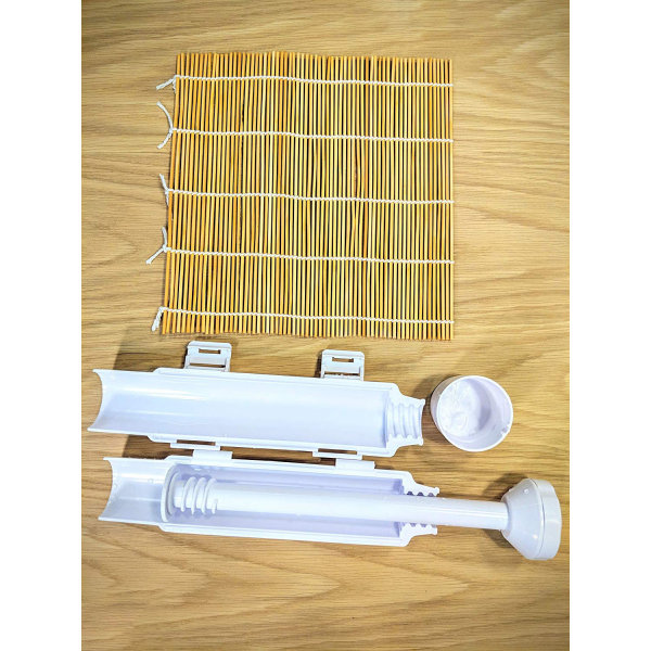 Sushi Roller Bazooka kit + Carbonized Bamboo Mat DIY Ris