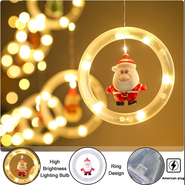 Fönsterbelysning Juldekor Ringljus med prydnadsleksak LED