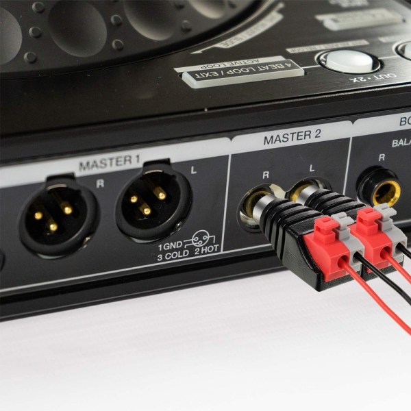 6 kpl kaiutinjohtokaapeli Audio-uros JR-R59-1A-liittimeen