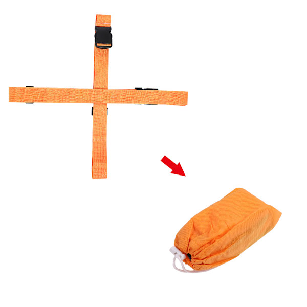 1 Par Justerbart Nylon Kors Bagageband Resväska Kodlås Packningsbälte Orange