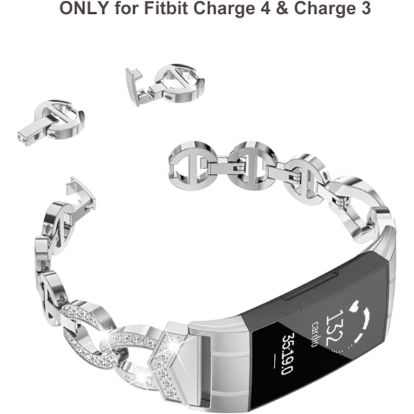 Kompatibel med Fitbit Charge 4-band/Charge 3-band för kvinnor,