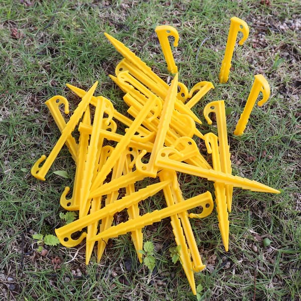 30 stk. teltplugger i plast, spiralteltplugger, hageteltplugger, solide og holdbare, for campingtilbehør, campingmarkiser, campingvognmarkiser