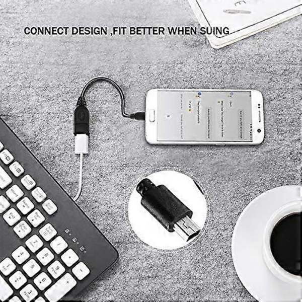 Micro USB OTG-adapter til Android Micromax A27 Ninja PlugandPlay OnTheGo-kabel (sort) [TT]