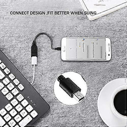 Micro USB OTG -sovitin Android Micromax A27 Ninja PlugandPlay OnTheGo -kaapelille (musta)[TT]