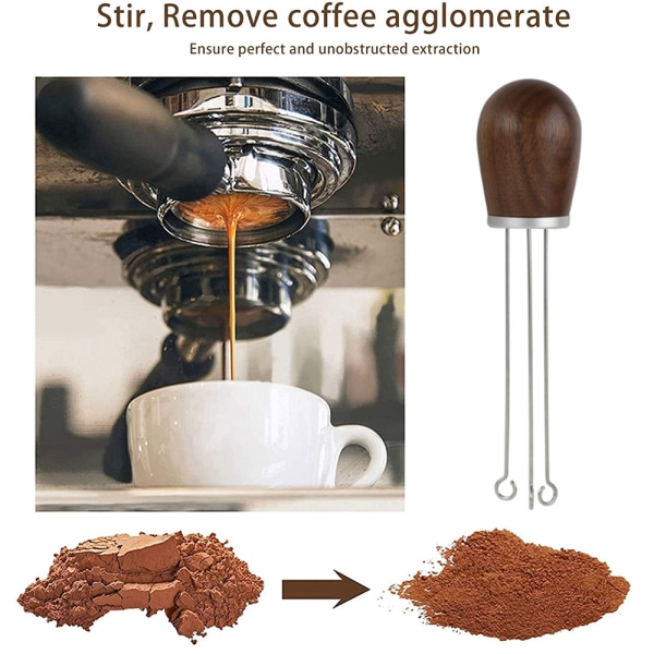 Espresso kaffeske, højt rangeret træhåndtag Espresso kaffe