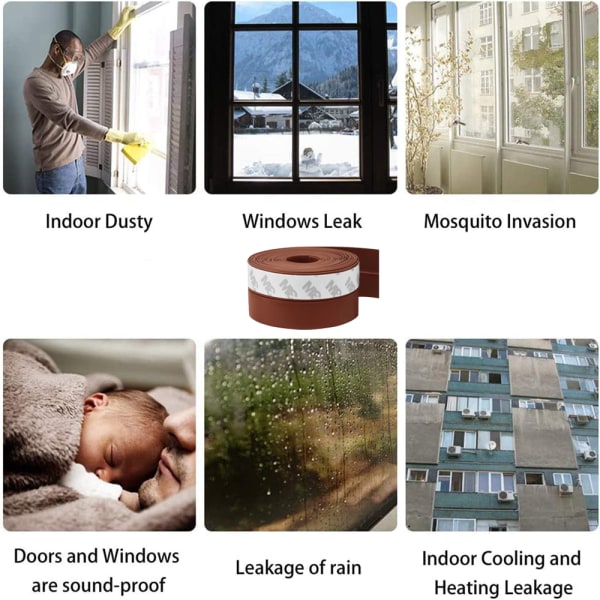 3 meter väderlist, silikondörrtätningslist dörr,