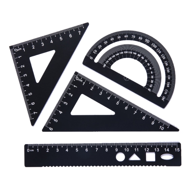 Geometry Set with Thicken Durable Straight Ruler 15cm,  Statione