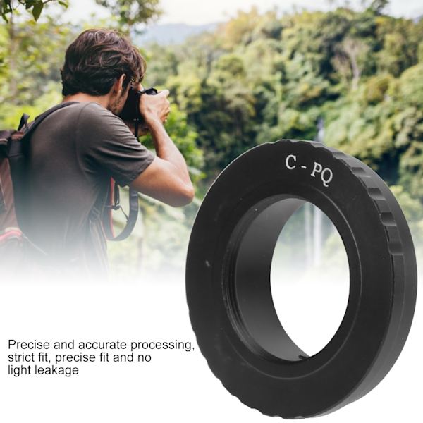 CPQ-objektivadapterring med bagdæksel til C-mount-objektiv til Pentax Q/Q10/Q7/QS1-kamera