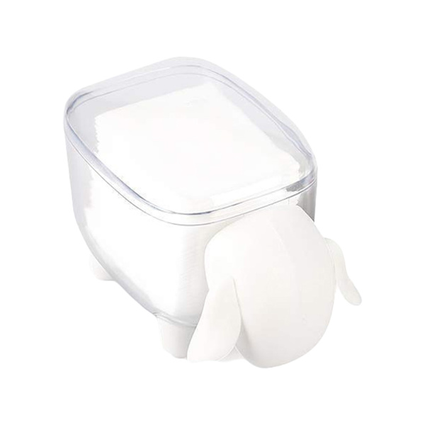 Mini Plast Bomuldsvat Opbevaringsboks Sød Får Støv Tæt Kosmetisk Bomuld Opbevaringsboks Husholdning Desktop Organizer