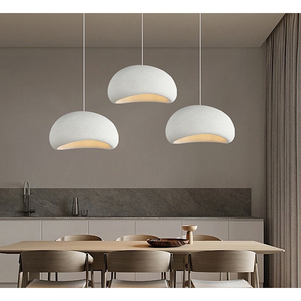 Retro Ljuskrona för Matsal Toalett, Internationell Standard E27 Sockel Kupol Äggformad Lampa, Stabil Ström Pendellampa i Skandinavisk Stil