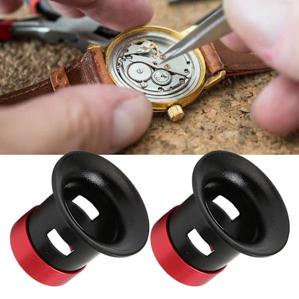 2 st Watch Loupe 3x Förstorande Rundade Kanter Aluminiumlegering Hölje Glas Urmakare Reparations Ögonlupp För Reparation