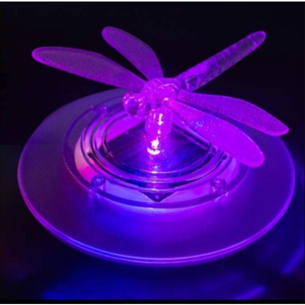 Solar Pond Lights Vattentät LED RGB Solar Floating Lights Swimm Dragonfly