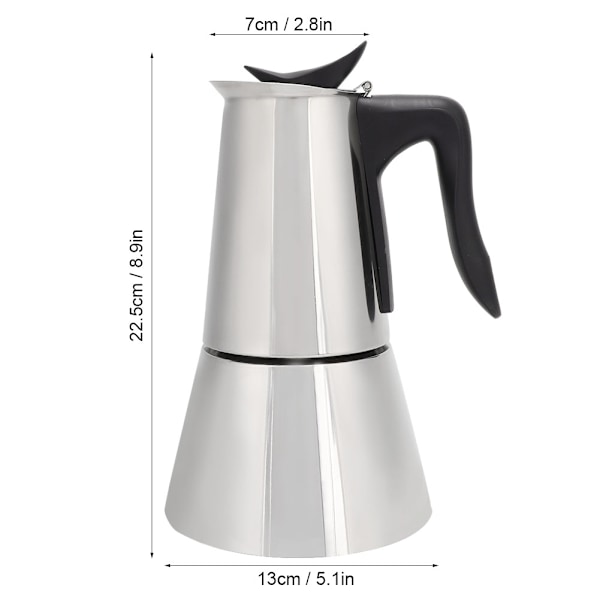 Espressokokare för Spis, Portabel & Praktisk Design För Kontor Hem Resor, Enkel Design Stor Kapacitet Långsam Och Precis Cirkulation