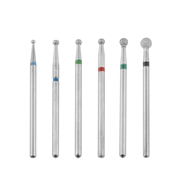 6 st kvarts skrubbsten nagelborr bitar ersättning set, nagel
