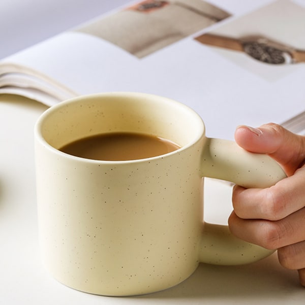 300 ml kaffekopp, kaffekopp med stort handtag, lämplig för familjekaféfester.