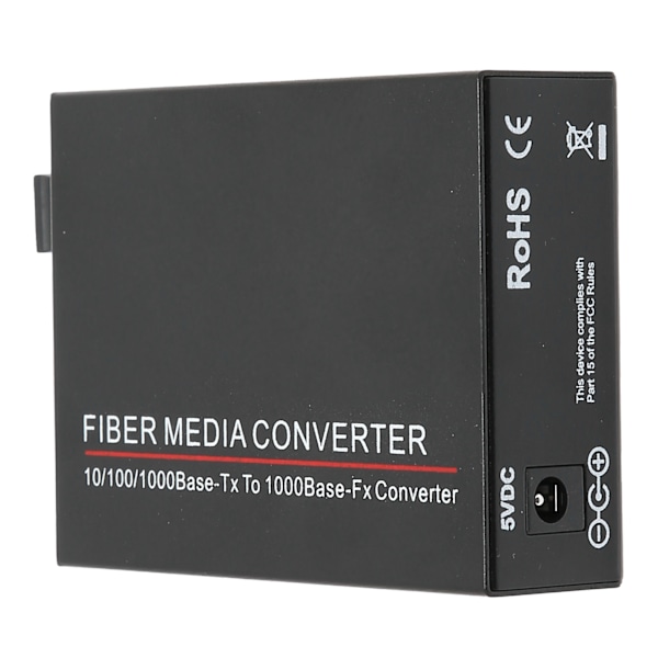 Fiber Transceiver TBCMC3602ED20 20km/SC/1310nm RJ45 Fiberoptisk Router 100240V(EU-kontakt)