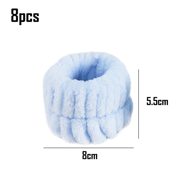 Handledsband Scrunchies för tvättning av ansiktsabsorberande svettband blue