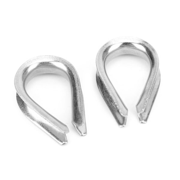 50 stk U-klemmer 304 rustfritt stål wire tau klips beskyttelse hjerte ring sett universell M4