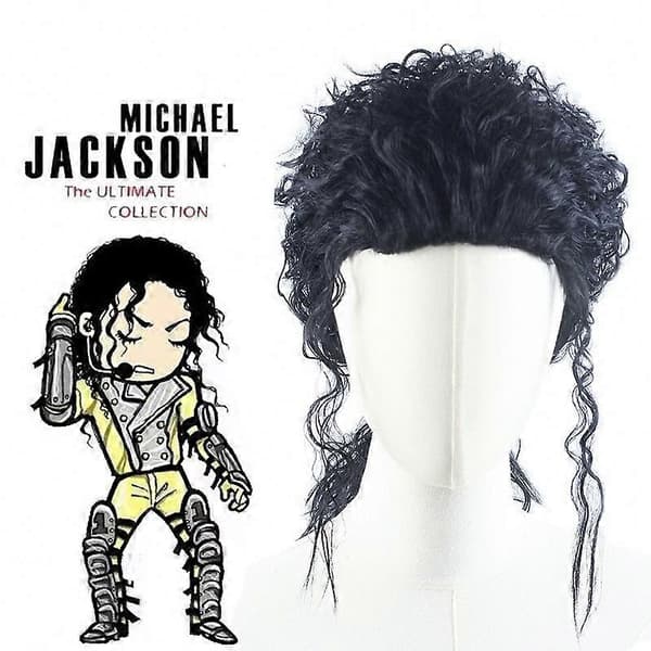 Lang sort paryk Jack Edition til cosplay og sceneoptræden Jackson Lång Peruk