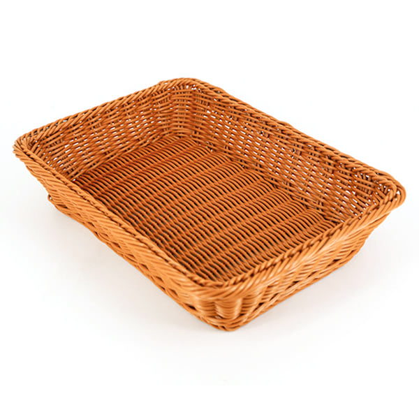 Wicker Bread Basket, Food Fruit Vegetables Sundries Storage Basket for Restaurant Bakery Family Party (Brown)