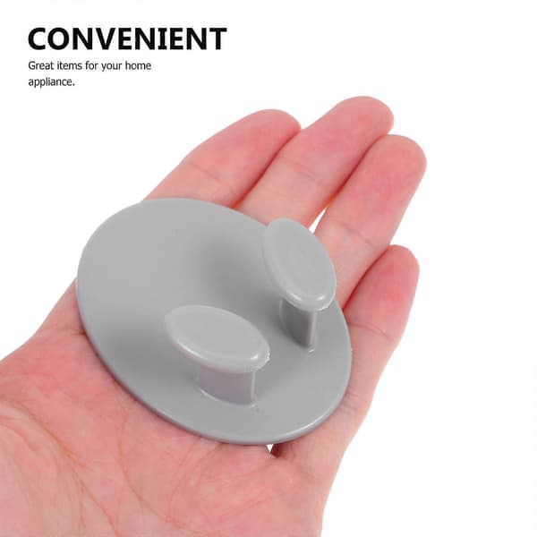 Stikholdere Oval selvklæbende stikkontaktkrog til opbevaring af stik 8 stk. grå Size 1 Grey