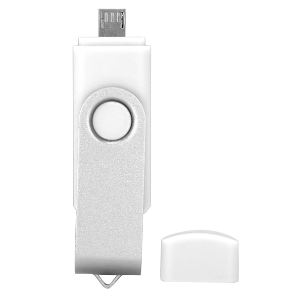 2 i 1 USB-minne OTG U Disk Minnessticka Micro USB Datalagring Vit CW1004064GB