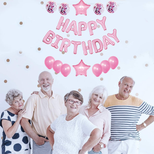 Happy Birthday Balloner Dekorationer Sæt Balloner Banner til Birt